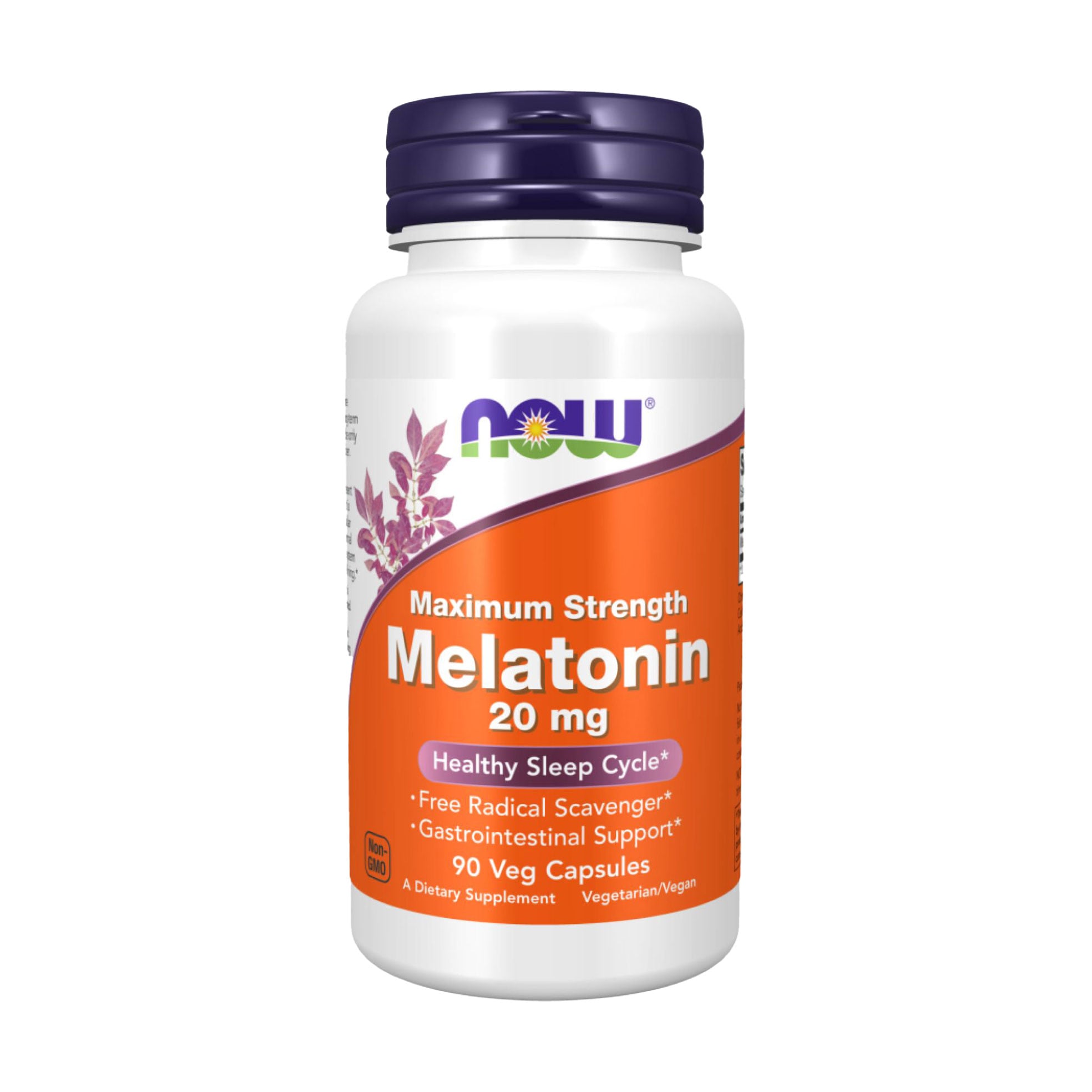 Мелатонін NOW foods Melatonin 20 мг, 90 вегетаріанських капсул